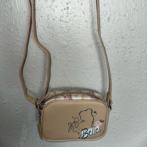 Beige Crossbody Bag with Cartoon Design